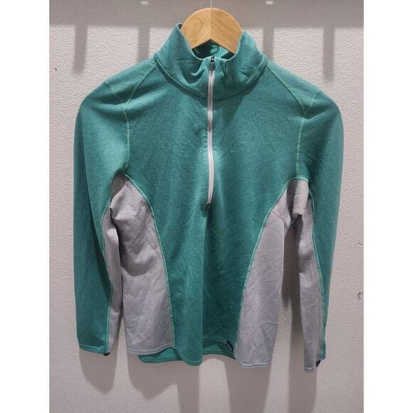 Patagonia Women’s Capilene Baselayer Mid-weight 1/2 Zip Top Green Outdoor Sz S - Picture 2 of 10